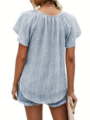 Green V-Neck Blouse - Lea