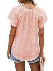Green V-Neck Blouse - Lea