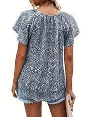 Green V-Neck Blouse - Lea